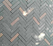 沙面小条砖铺设